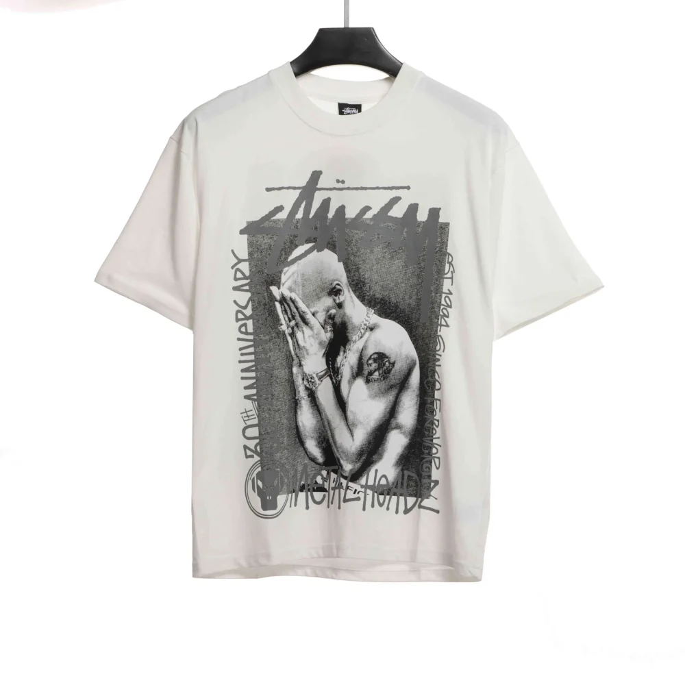 Stussy Reflective Character Print T-Shirt - etkick reps