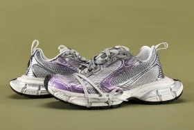 Balenciaga 3Xl Purple And Grey Mesh Women'S Sneakers Reps