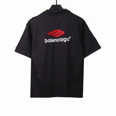 Balenciaga T-Shirt With Tape Logo And Double Patch - etkick reps