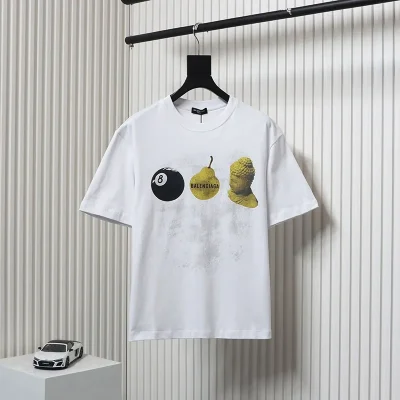 Balenci@Ga T-Shirt With Apple Fruit Print - etkick reps