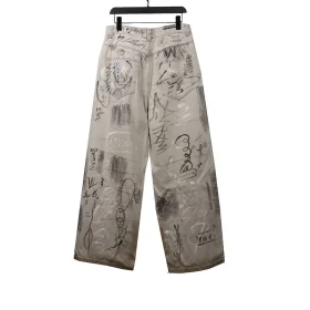 Balenciaga Catwalk Graffiti Denim Trousers