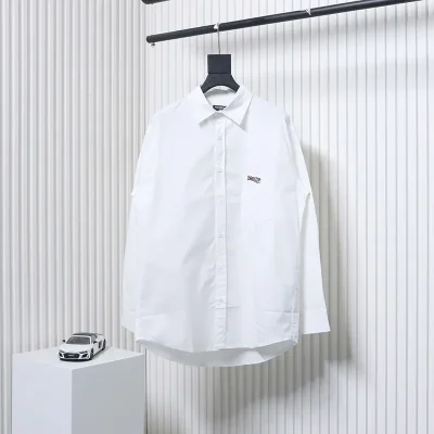 Balenciaga Classic Embroidered Shirt - etkick reps