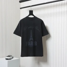 Balenciaga Distressed Tower Print T-Shirt