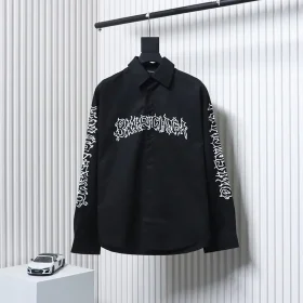 Balenciaga Hollow Flame Totem Print Shirt