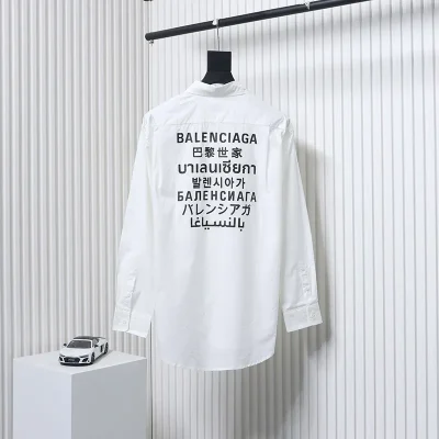 Balenciaga Multilingual Printed Shirt - etkick reps