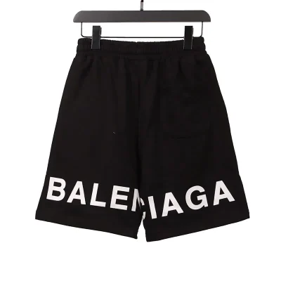 Balenciaga Overlock Shorts With Signature Logo - etkick reps