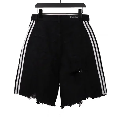 Balenciaga Ripped Denim Shorts by Collaboration - etkick reps