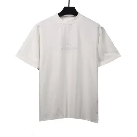 Balenciaga Ruined Hem Tassel and Double B Embroidery T-Shirt