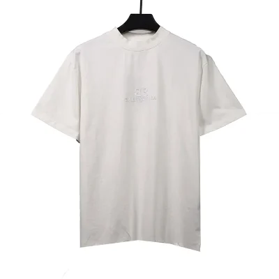 Balenciaga Ruined Hem Tassel and Double B Embroidery T-Shirt - etkick reps