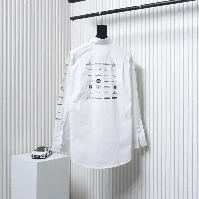 Balenciaga Shirt With Historical Logo Print - etkick reps