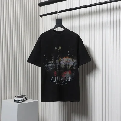 Balenciaga T-Shirt With Night Scene Digital Print - etkick reps