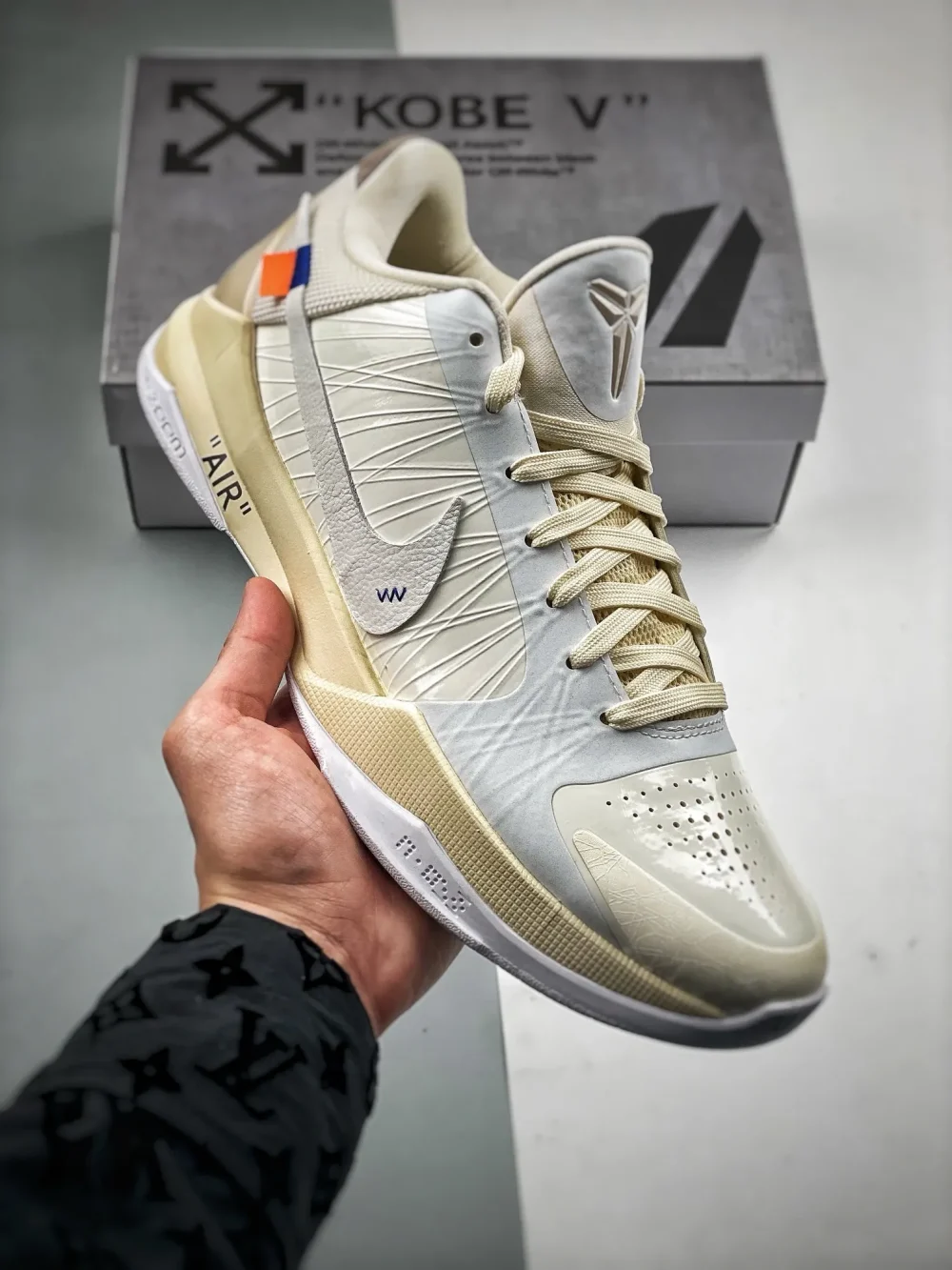 Kobe 5 x Off-White Sail Top-Version Reps - etkick reps