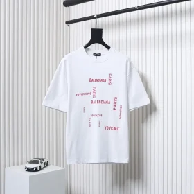 Balenciaga Pink letter print T-shirt