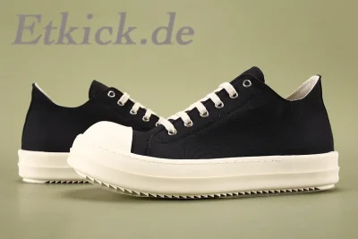 RICK OWENS DRKSHDW Denim Low-Top Sneakers Black Milk - etkick reps