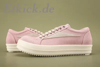 Rick Owens DRKSHDW EDFU Vintage Sneakers Washed Pink Pearl Milk - etkick reps