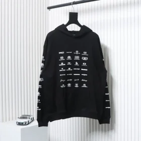 Balenciaga Classic Allover Print Hoodie