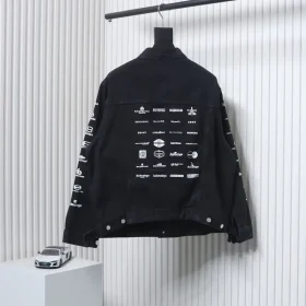 Balenciaga Denim Jacket With Logo Print