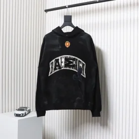 Balenciaga Manchester United Distressed Embroidered Hoodie