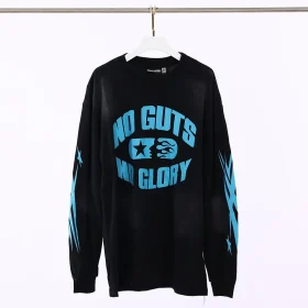 Hellstar "No Guts No Glory" Shirt Blue Black