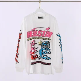 Hellstar Pixel Long Sleeve T-Shirt White