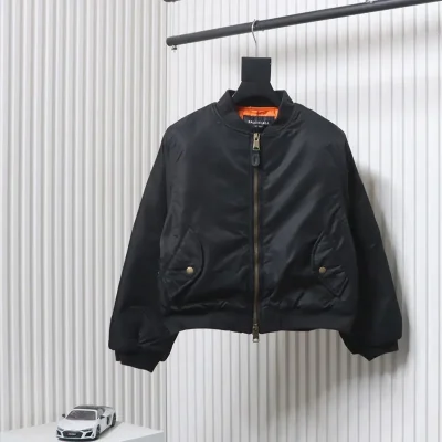 Balenciaga Short Bomber Jacket with Zip Sleeves - etkick reps