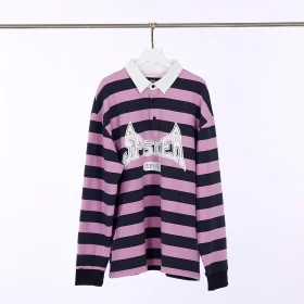 Buy Sp5der T&F Patch Rugby Shirt Pink/Navy