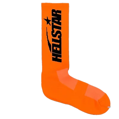 Hellstar Logo Orange Socks - etkick reps