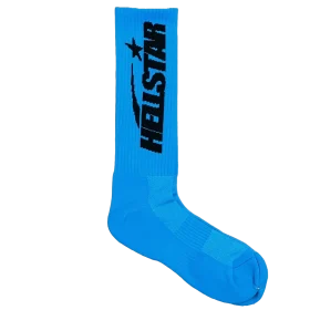 Socks With Hellstar Logo Blue