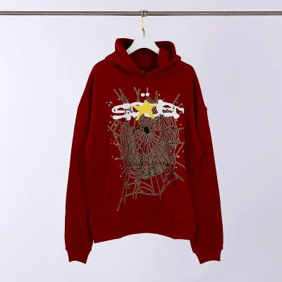 Sp5der Hoodie ‘Maroon’ Top Replica - etkick reps