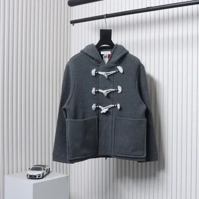 Tb Hooded Jacket With Horn Buttons - etkick reps