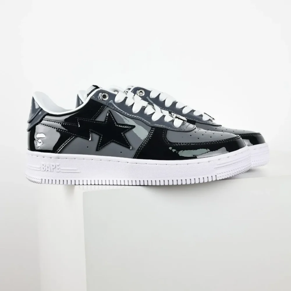 A BATHING APE STA Fashion Sneakers Black and Grey - etkick reps