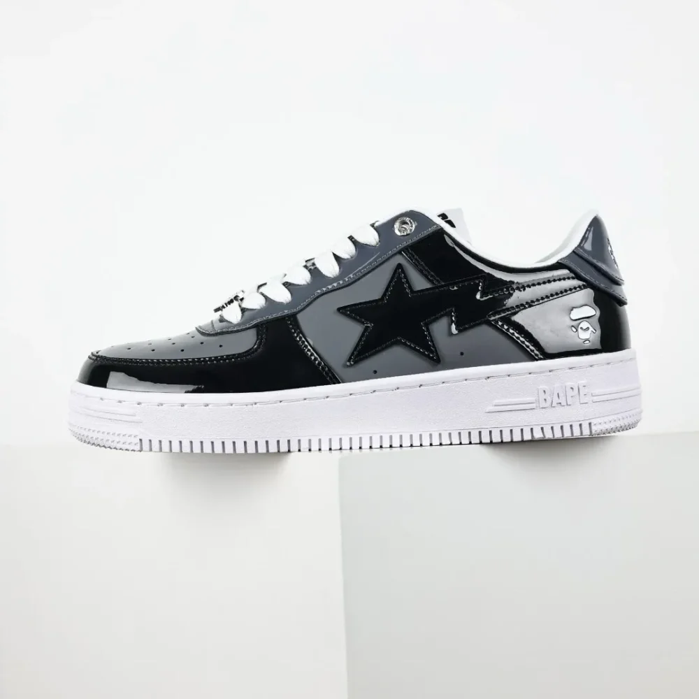 A BATHING APE STA Fashion Sneakers Black and Grey - etkick reps