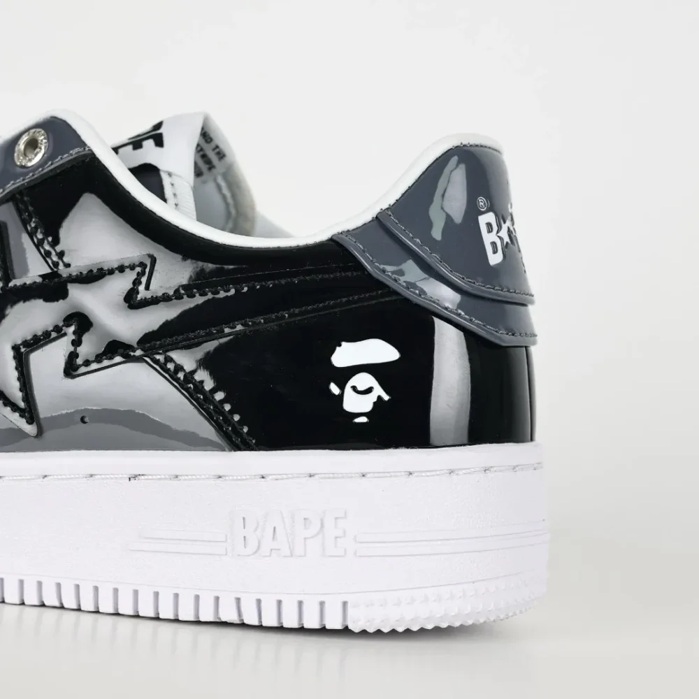 A BATHING APE STA Fashion Sneakers Black and Grey - etkick reps