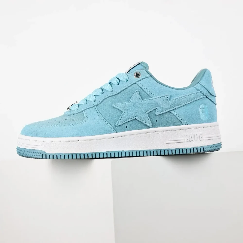 A BATHING APE STA Fashion Sneakers Blue Faux Fur - etkick reps