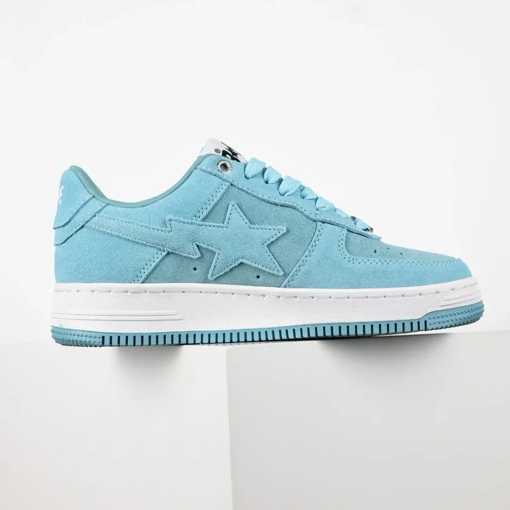 A BATHING APE STA Fashion Sneakers Blue Faux Fur - etkick reps