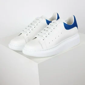 Alexander McQueen Oversized Leather Sneakers Blue/White