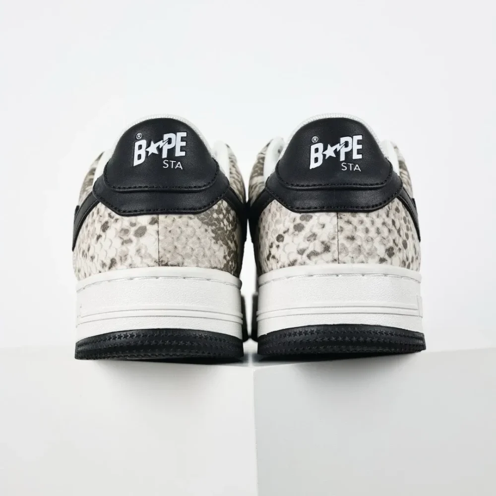 BATHING APE STA fashionable sneakers with white snake pattern - etkick reps