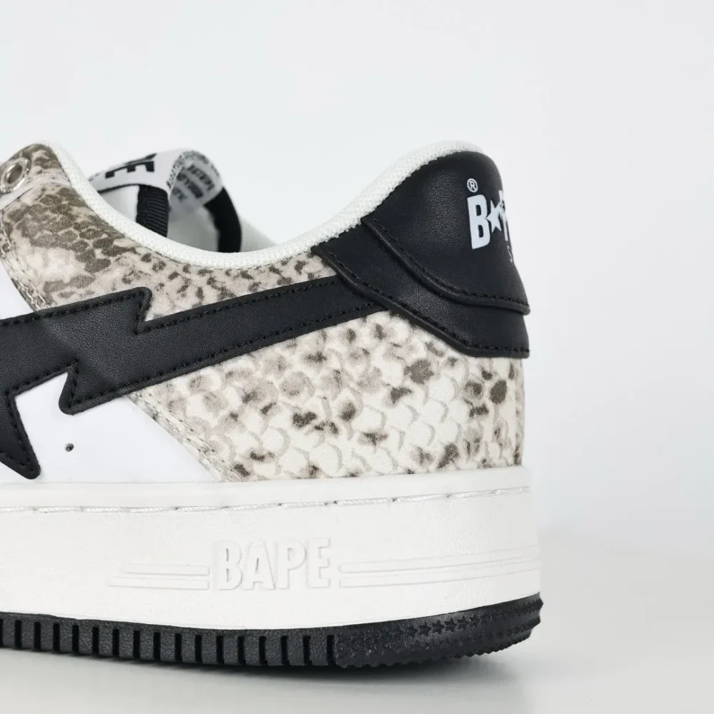 BATHING APE STA fashionable sneakers with white snake pattern - etkick reps