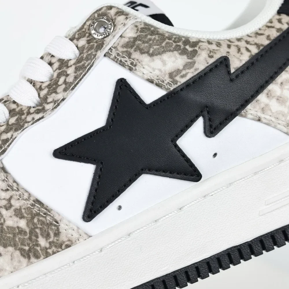 BATHING APE STA fashionable sneakers with white snake pattern - etkick reps