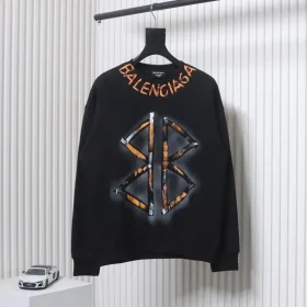 Balenciaga Hand-Painted Sweatshirt with Double B Print