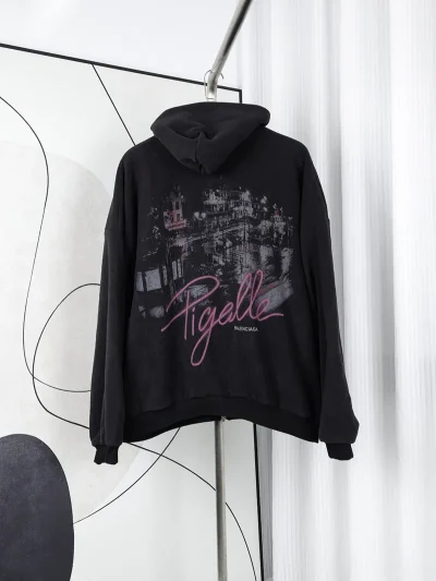 Balenciaga Paris Night View Polar Fleece Hoodie - etkick reps