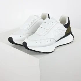 Alexander McQueen Sprint Runner Sneaker White Brown and Black