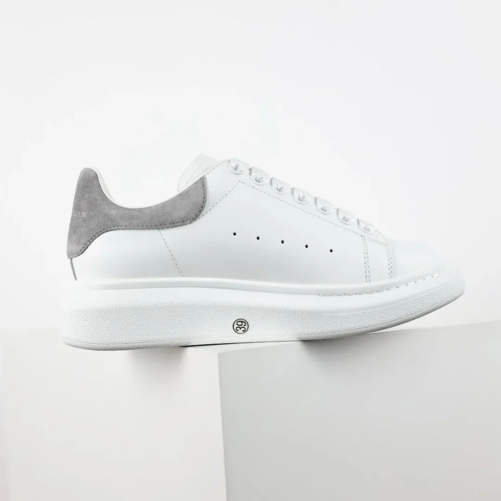 Alexander McQueen White Shoes “Gray Velvet Tail” - etkick reps