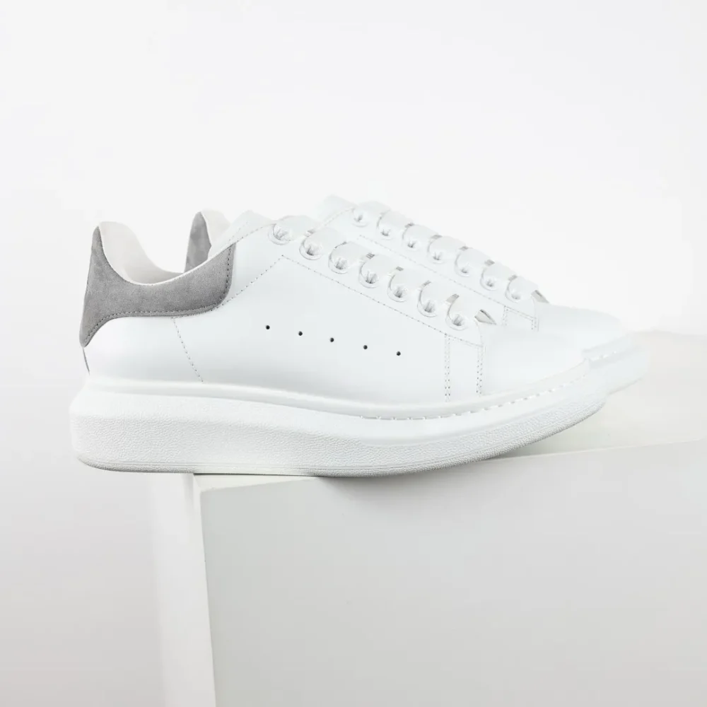 Alexander McQueen White Shoes “Gray Velvet Tail” - etkick reps