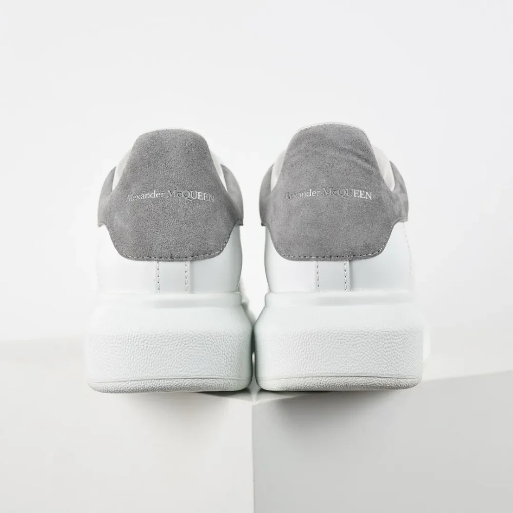 Alexander McQueen White Shoes “Gray Velvet Tail” - etkick reps