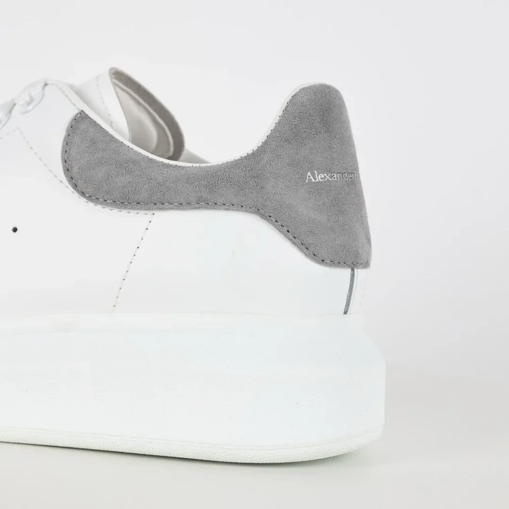 Alexander McQueen White Shoes “Gray Velvet Tail” - etkick reps