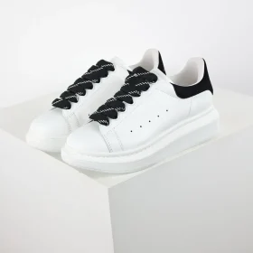 Alexander McQueen white shoes "Black Velvet Tail"