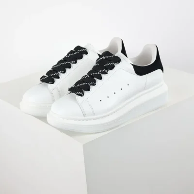 Alexander McQueen white shoes “Black Velvet Tail” - etkick reps