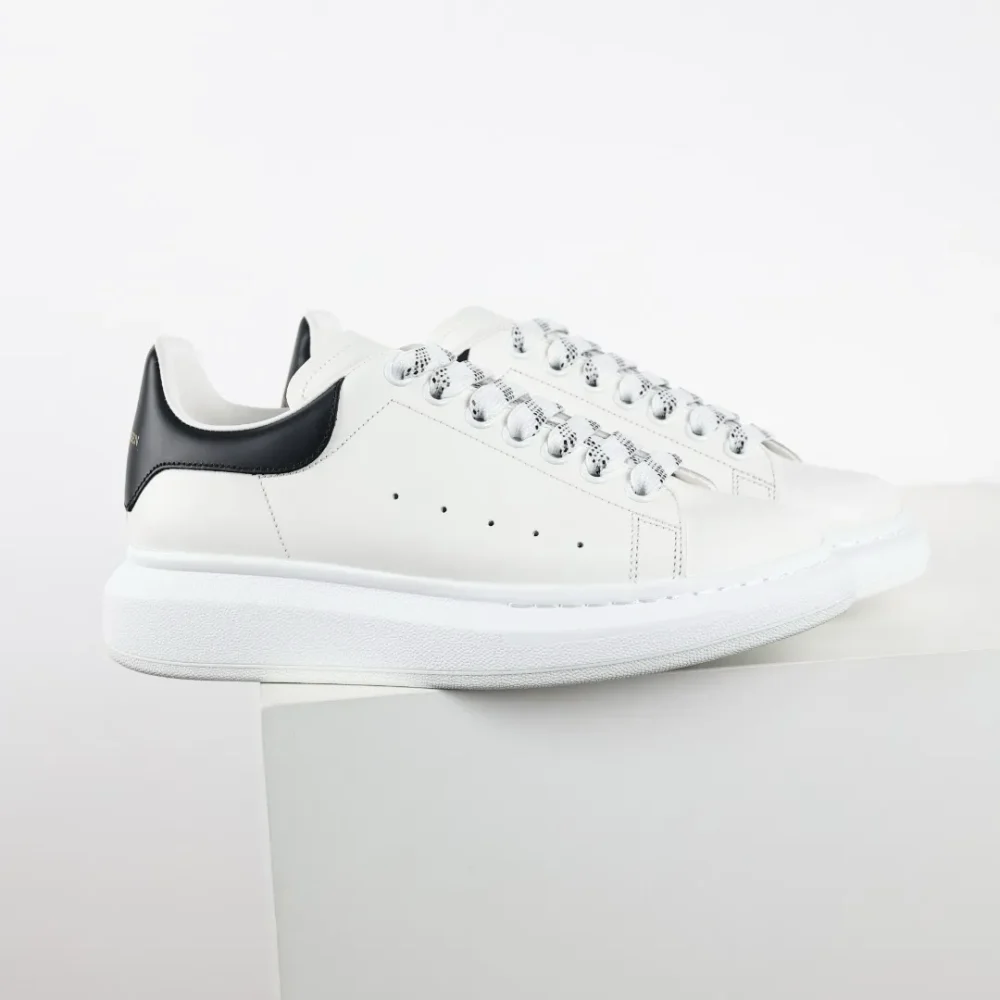 McQueen white shoes “Black Leather Tail” - etkick reps