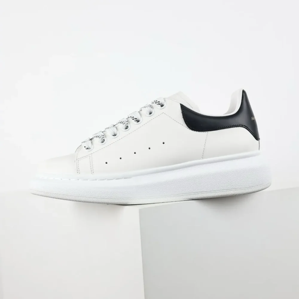 McQueen white shoes “Black Leather Tail” - etkick reps